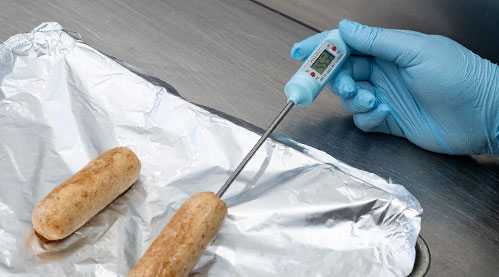 Food hygiene - testing the temperature