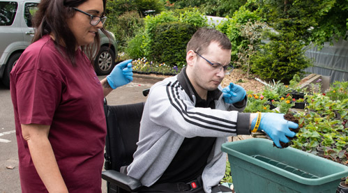 Gardening at Malpas Court